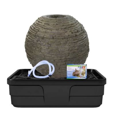 Stacked Slate Sphere Fountain Kit